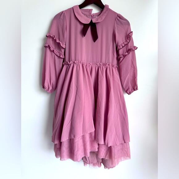 Joyfolie Mia Joy Paris Petticoat Dress Girls Mauve Size 10 party elegant formal - Picture 1 of 12